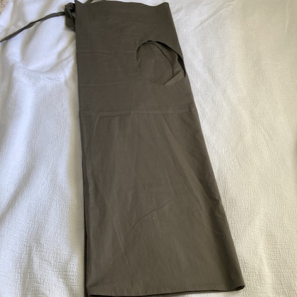 Olive Green Wrap Dress - Picture 3 of 4